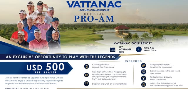 Vattanac Legends Championship Official Pro-Am 2026